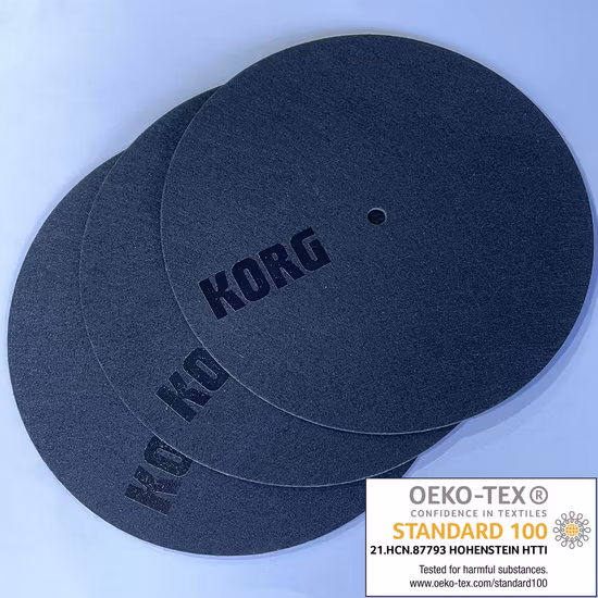 Custom Round Printed Multi-Color Logo Non-Slip Felt Mat Vinyl Lp Disc Player Record Mat