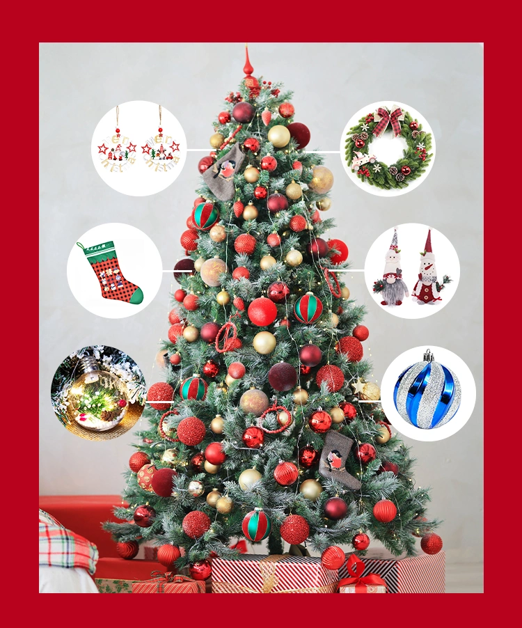 Christmas Product Supplier Yiwu Sourcing Agent Plastic Sublimation Christmas Ornament Balls Christmas Tree Decorations