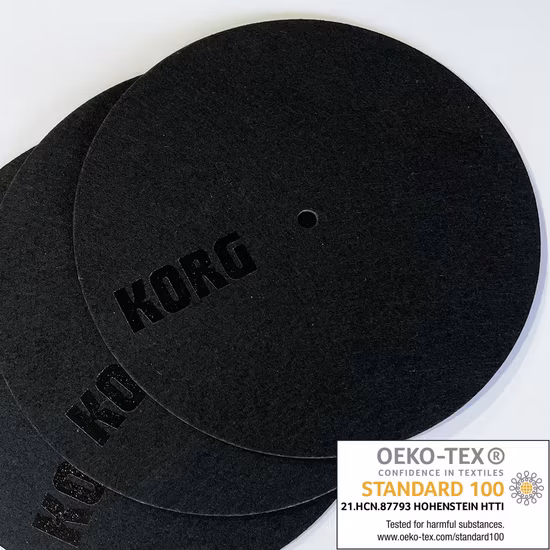 Custom Round Printed Multi-Color Logo Non-Slip Felt Mat Vinyl Lp Disc Player Record Mat