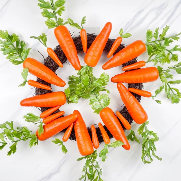 Easter Wreath Decoration High Simulation Radish Vine Circle Amazon Nordic Home Pendant Decoration Crafts Carrot Wreath