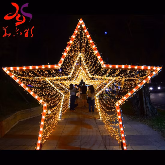 크리스마스 LED 쇼핑몰을 위한 대형 아치 라이트 스타 장식
